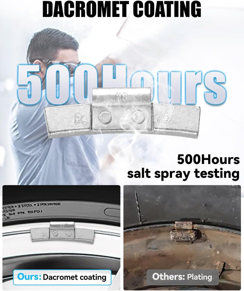 EZISOE MC-Series Clip on Wheel Weights Assortment, 0.25OZ/0.5OZ/0.75OZ/1.0OZ, 15PCS/Style, 1.25OZ/1.5OZ/2OZ/2.5OZ, 5PCS/Style, Total 80Pcs - Image 3